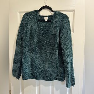 Chenille Green Sweater